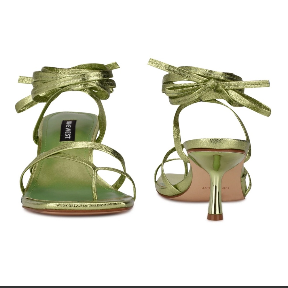 Nine West Green Strappy Sandals